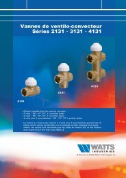 Vannes de ventilo-convecteur SÃƒÂ©ries 2131 - 3131 ... - Watts Industries
