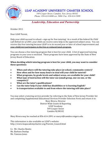 SES letter to parents and enrollment form.pdf - LEAP Academy ...