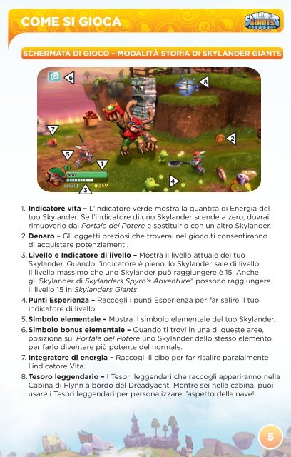 skylanders giants manuale xbox 360