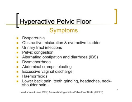 Jan-Paul Roovers - Hyperactive pelvic floor syndrome