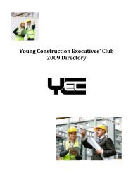 Young Construction Executives' Club 2009 Directory - Toronto ...