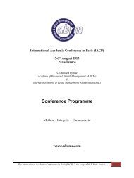 Conference Programme - The Academy of Business and Retail ...