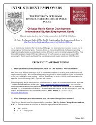 intnl student employers - Harris School of Public Policy Studies ...