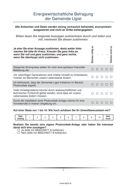 Fragebogen - Ligist