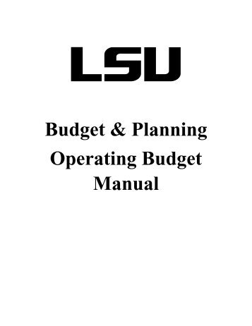 Budget System User's Manual - Office of Budget and Planning