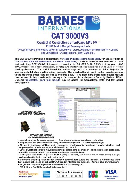 CAT 3000V3 - Barnes International Ltd
