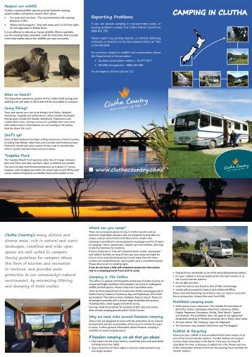 Camping-in-Clutha-Brochure.pdf - Clutha District Council