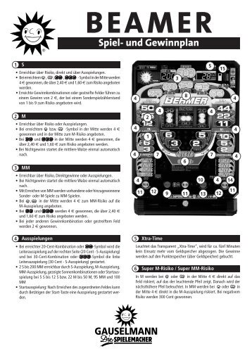 Spiel- und Gewinnplan - Adp Gauselmann GmbH