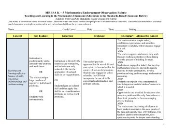 Observation Rubric - Ciclt.net