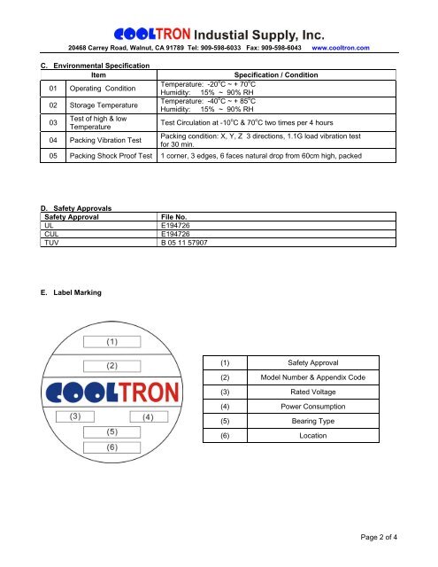COOLTRON FD9225-81 - Ropla Elektronik Sp. z oo