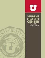 CENTER - Student Affairs - University of Utah