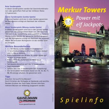 Merkur Towers Spielinfo Power mit elf Jackpots - Adp Gauselmann ...