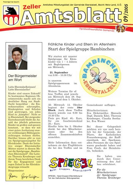 Amtsblatt September 2005 - Gemeinde Eberstalzell