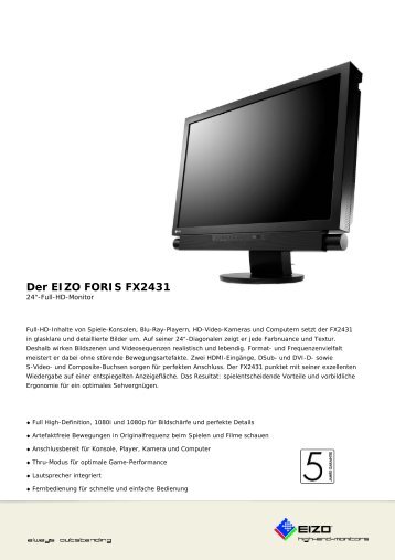 Der EIZO FORIS FX2431 - cd electronic construction/design