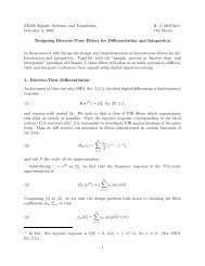 Designing Discrete-Time Differentiators and Integrators