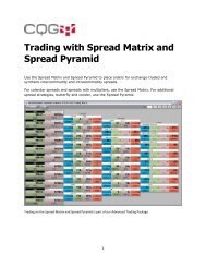 Trading with Spread Matrix and Spread Pyramid - CQG.com