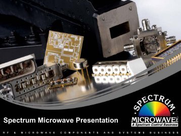 Microwave Components & Systems Business | SpectrumMicrowave