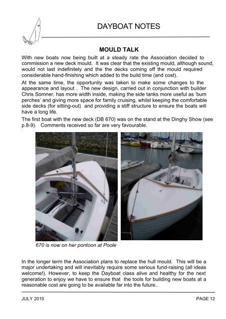 News from the Yachting World Dayboat Association JULY 2010 - Ywdb ...