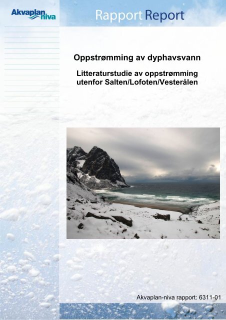 OppstrÃ¸mming dypvann rapport Akvaplan-niva - Fylkesmannen.no