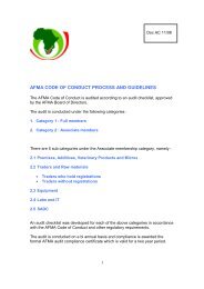 Q 16 AFMA Code of Conduct Process and Guidelines