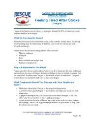 Feeling Tired After Stroke (Fatigue) - Rehabilitation Outcomes ...