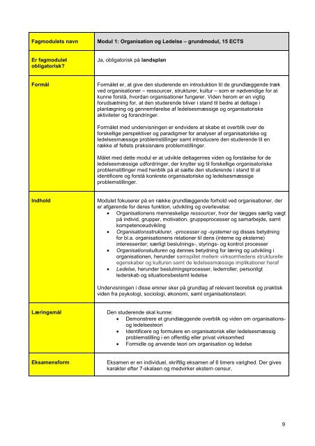 Studieordning - Det Samfundsvidenskabelige Fakultet - Aalborg ...