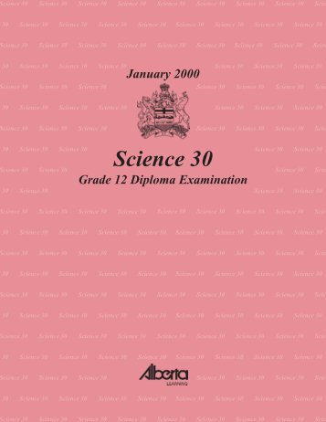 Science 30 January 2000 Diploma Examination