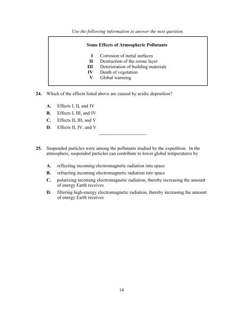 Science 30 January 2000 Diploma Examination