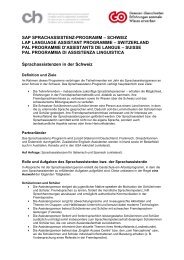 SAP SPRACHASSISTENZ-PROGRAMM ... - chstiftung.ch Go