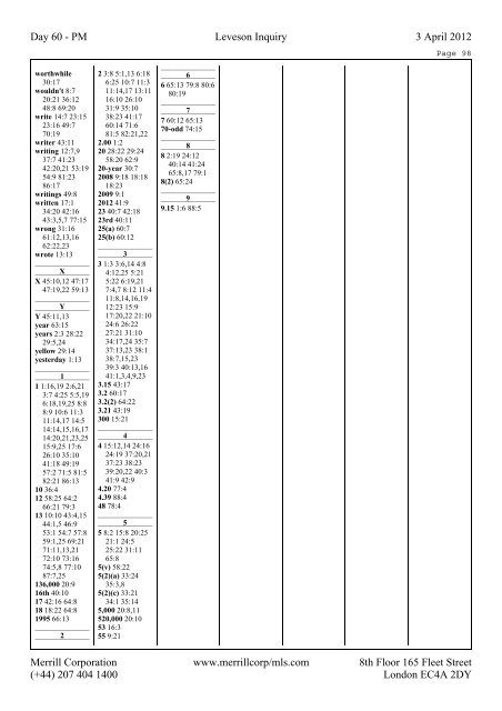 Transcript of Afternoon Hearing 3 April 2012 - The Leveson Inquiry