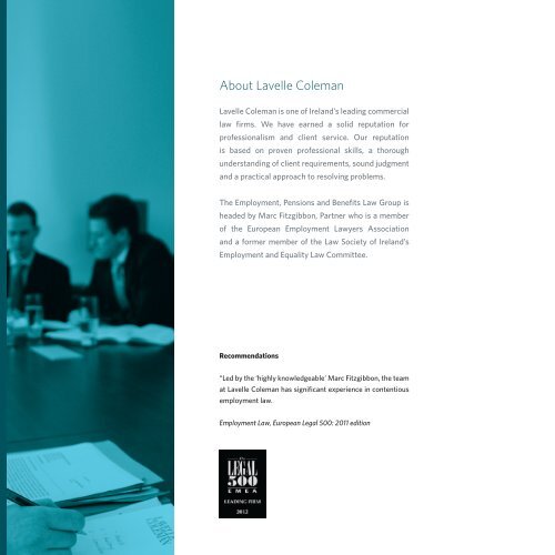 to view our Employment Law Brochure - Lavelle Coleman