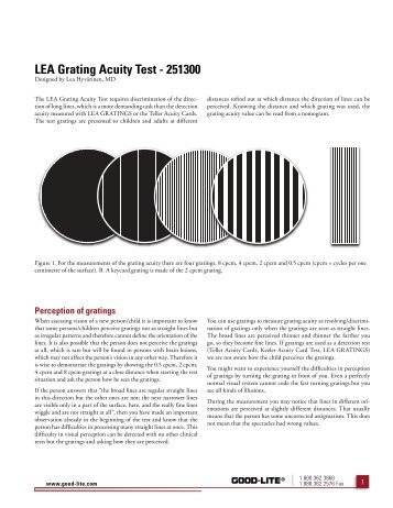 LEA Grating Acuity Test - 251300 - Good-Lite Company