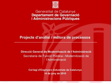 Projecte Analisi millora processos - Enginyers Industrials de ...