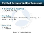 A-8 SMB/CIFS Analysis - Sharkfest - Wireshark