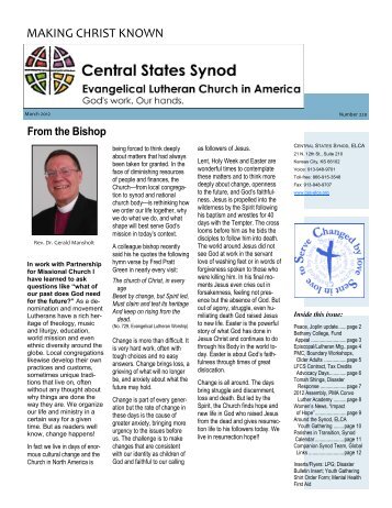 March 2012 - Central States Synod