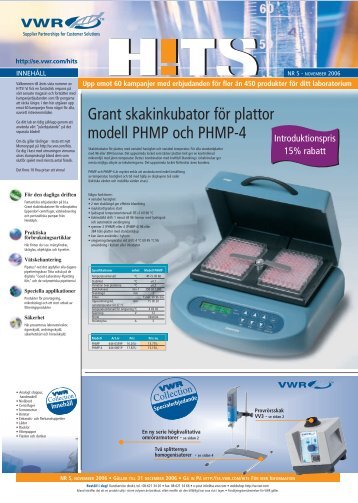 Grant skakinkubator fÃ¶r plattor modell PHMP och ... - Vwr-cmd.com