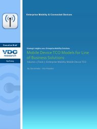 Mobile Device TCO Models for Line of Business ... - VDC Research