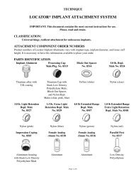 Zest IMPLANT L8002B.qxd - Ragle Dental Laboratory, Inc.