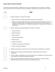 Liaison Officer Position Checklist