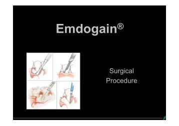 Treatment with Emdogain