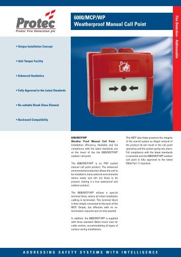6000/MCP/WP - Protec Fire Detection
