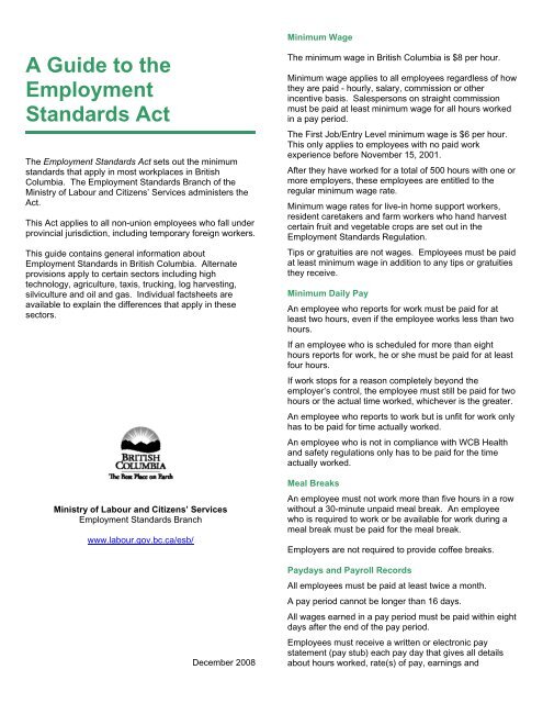 Employment Standards Guide