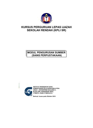 Modul Sains Perpustakaan - Laman Web Rasmi IPGM Kampus ...