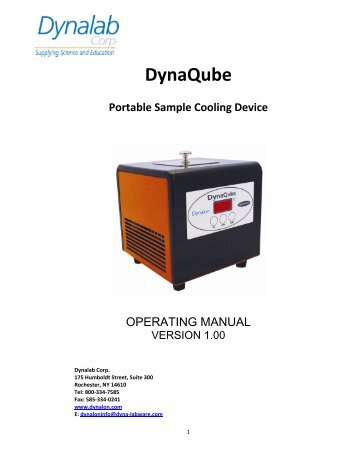 DQ Series DynaQube User Manual - Dynalab Corp.