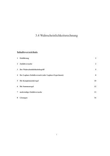 Wahrscheinlichkeit - Mathematik