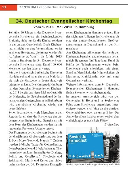 Ausgabe: 122; März-April 2013 - silvanusgemeinde.de