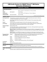 USB Audio System Specs - SMART Board