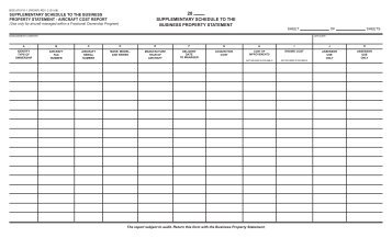Supplementary Schedule to the Business Property Statement