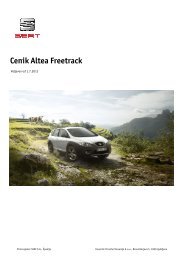 Informativni akcijski cenik Altea Freetrack - Seat