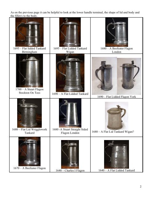 ENGLISH LIDDED TANKARDS AND FLAGONS - PewterBank